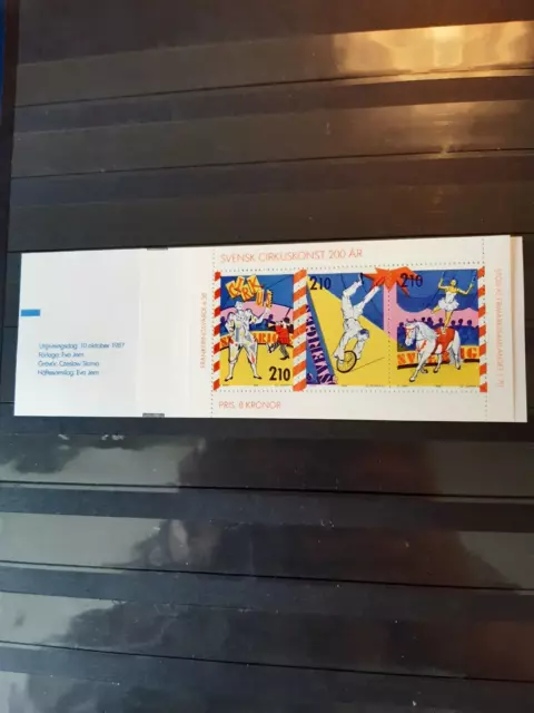 Briefmarken ,Schweden, 1987, 1450-1452, Markenheft 124 , Zirkus ,postfrisch