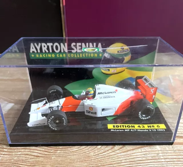 1/43 Ayrton Senna Mclaren Mp4/7 Honda V 12 1992 F1 Diecast Car