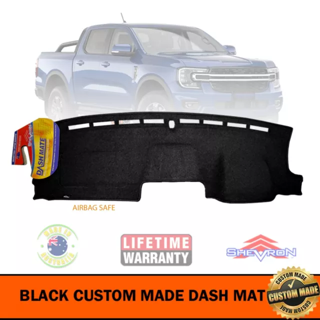 BLACK DASH MAT for FORD RANGER NEXT GEN 5/20222024 XL XLT XLS SPORT
