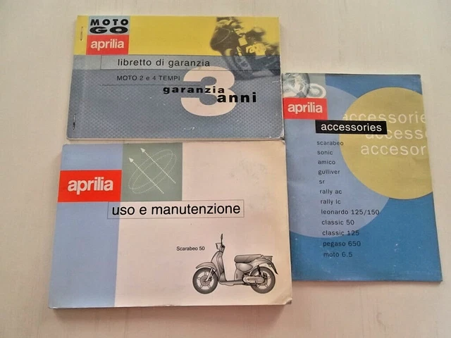 LIBRETTO USO E MANUTENZIONE APRILIA SCARABEO 50 leggi bene