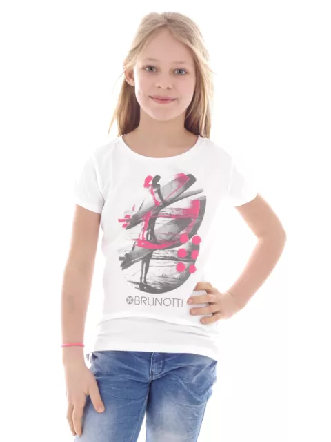 Brunotti T-Shirt Freizeitshirt Rundhalsshirt weiß Butala Print modisch