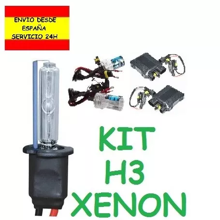 Kit de Xenon 2 Bombillas H3 35W / 55W + 2  Balastros 2 Faros Luz Coche Moto HID