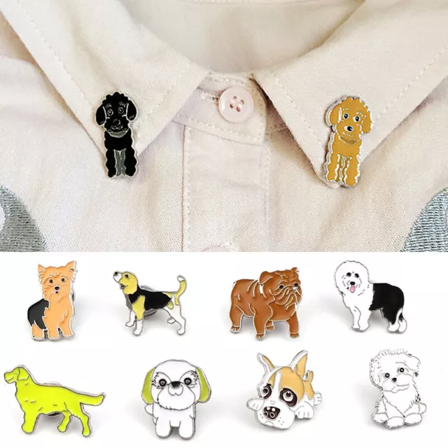 Cute Animal Brooches Cartoon Cat Dog Lapel Pin Enamel Pin Badge Brooch Jewellery