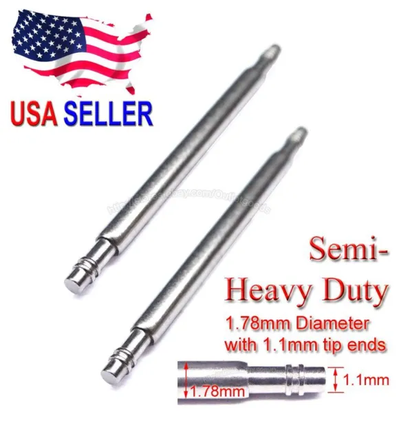 19mm 20mm 22mm 24mm Semi-Heavy 1.78mm / 1.1mm Spring Bar for Seiko Diver Watches