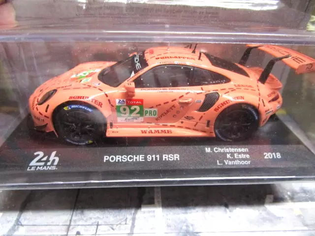 PORSCHE 911 991 RSR Le Mans Class Winner Pink Pig Sau #92 Altaya IXO SP !  1:43 2