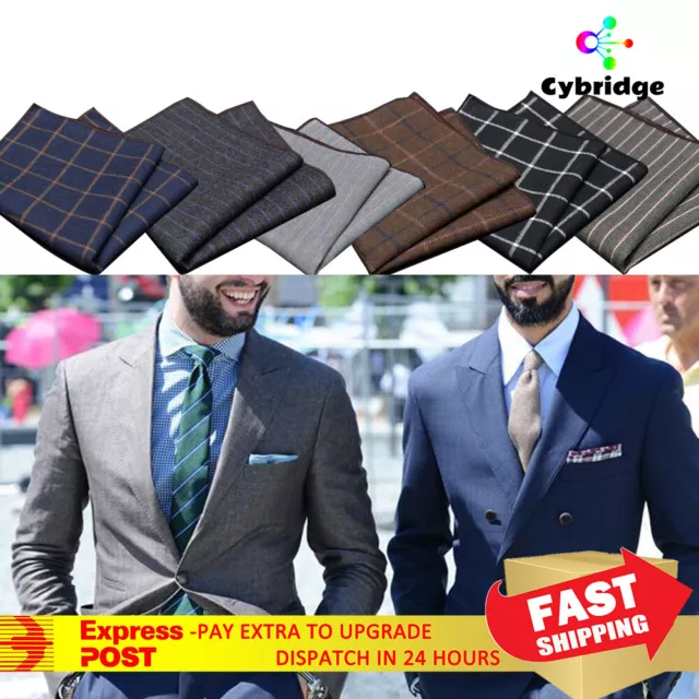 Men's Party Polyester Suit Pocket Square Handkerchief Kerchief Towel Hanky AU