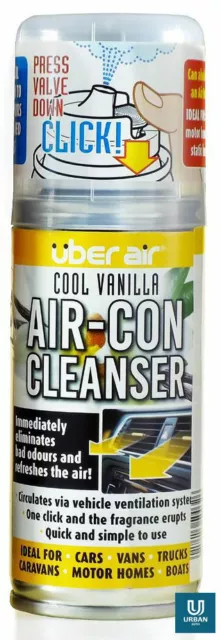 Car Air Conditioning Cleaner Purifier Cool Vanilla 100ml - Air Con Refresh