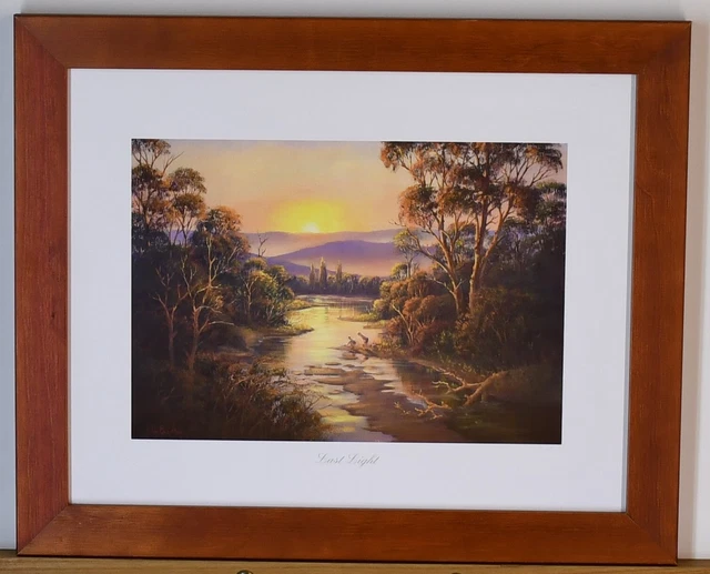 John Bradley "Last Light" Framed High Quality Art Print and Glass