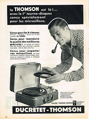 Ducretet Publicité Papier Tourne-Disques Ducretet-Thomson De 1957 Ducretet Publicité Papier Tourne-Disques Ducretet-Thomson De 1957