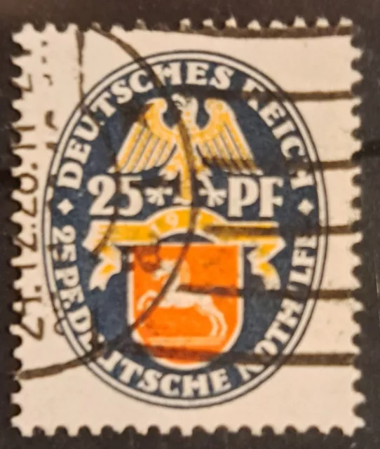 25+25 Pfennig 1928 "Braunschweig" Nothilfeserie ; DR Michelnr. 428 gelaufen !