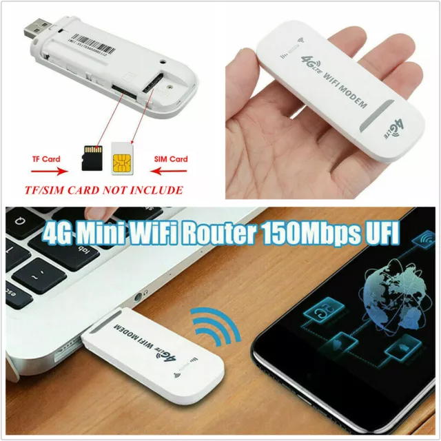 Wireless 4G WiFi USB Dongle Modem SIM/TF Card Adapter For Car DVD Player Laptop