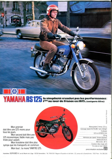 125 Rs Yamaha Type 2A0 1978/1979 Emblemes Compatible Reservoir+Caches