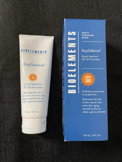 Bioelements RayDefense Broad Spectrum SF30 Sunscreen 4 fl oz - Exp 3/21 - NOS