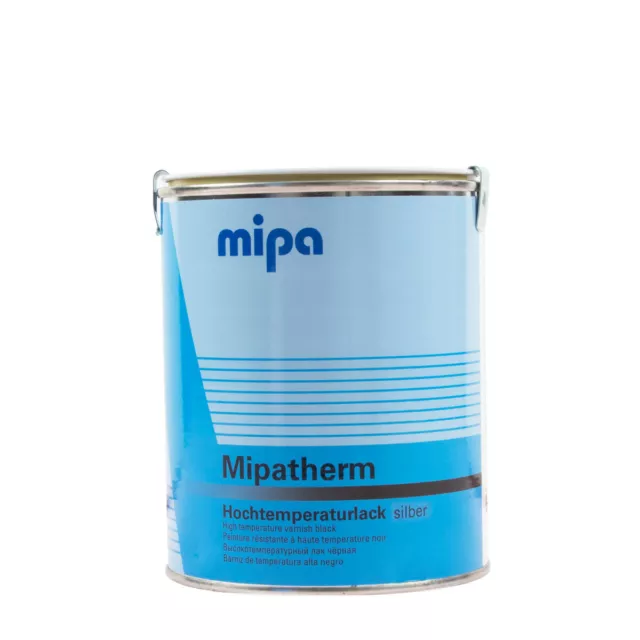 Mipa Mipatherm 750 ml argento, resistente al calore 800 °C, vernice forno, vernice scarico