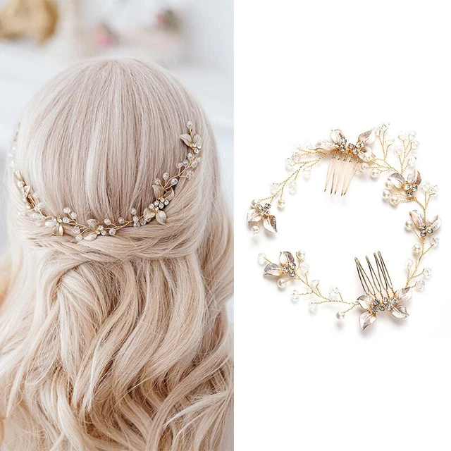 Pearl Leaf Comb Headband Hair Accessories For Women Wedding Accessories