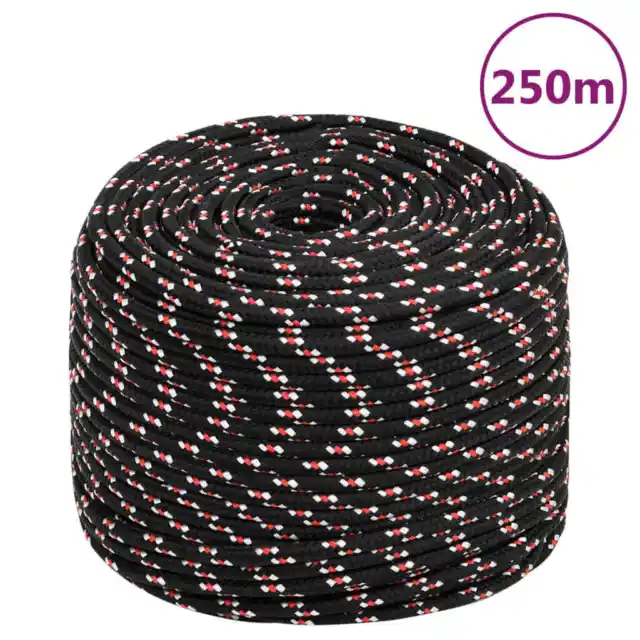 Corde de bateau Noir 8 mm 250 m PolypropylÃ¨ne