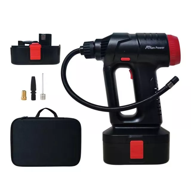 Cordless Tire Inflator Air Compressor Car Tire Pump with Rechargeable Battery