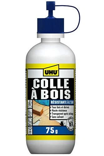 UHU Colle à bois waterproof- Plus forte que le bois résiste à l'eau l'intérie...