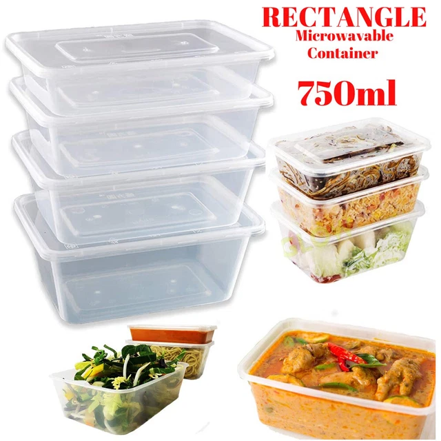 FOOD CONTAINERS TAKEAWAY Plastic Microwave Freezer Safe Storage Boxes