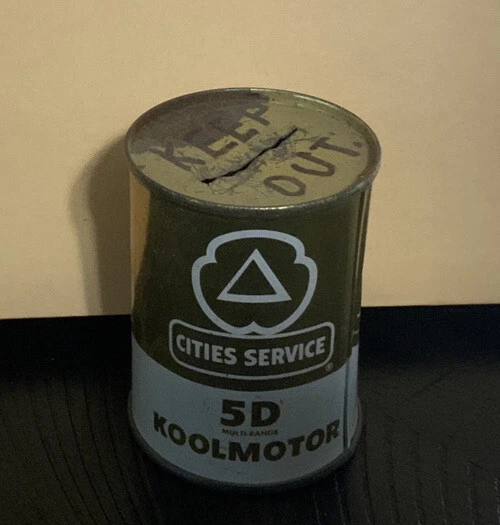Vintage Cities Service Oil can Bank