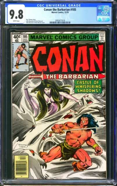 Conan The Barbarian #105 - Cgc 9.8 - Wp - Nm/Mt - Newsstand Edition