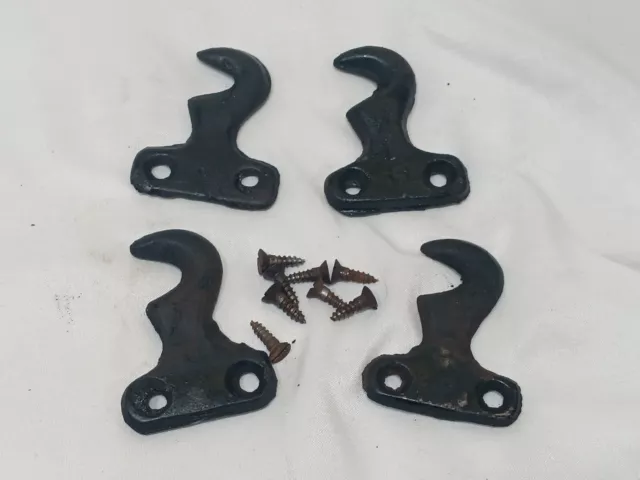 Antique Singer Sewing Machine Treadle Base Support Hooks & Screws 1909 Lot Of 4