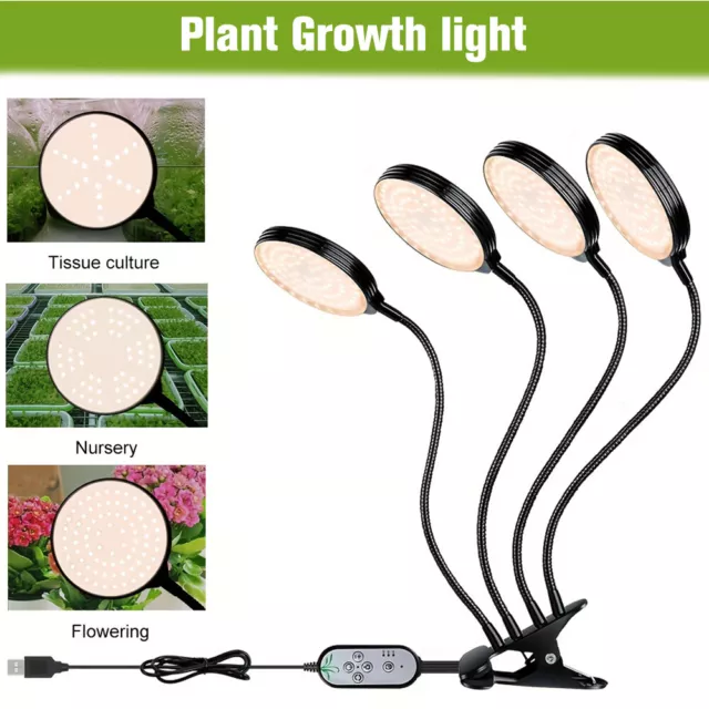 LED Pflanzenlampe Wachstumslampe Sonnenlicht Grow Vollspektrum Dimmbar Timer DE