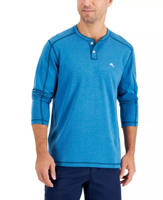 Tommy Bahama Men's Paradise Alley Henley Shirt Blue Xxl