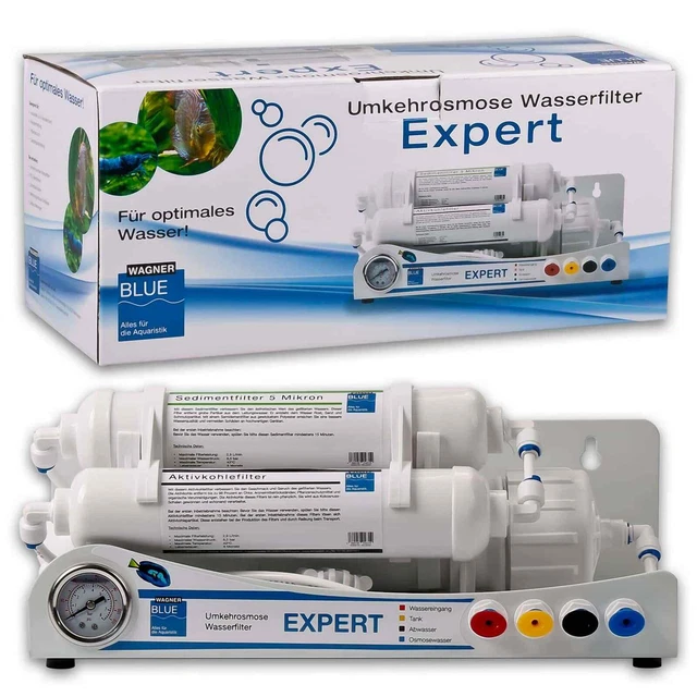 Sistema de ósmosis filtro de agua ósmosis inversa EXPERT de WAGNER BLUE 380L/día 100GPD