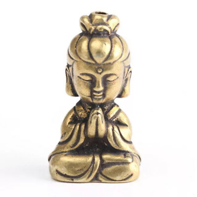 Oriental Antique Brass Collection,Guanyin Goddess，Craft Superb Sculpture
