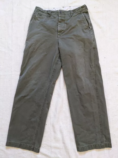 Bronson Mfg U.S. Army Chinos Olive 32x32 (30x29) 1940s WW2 Reproduction USA