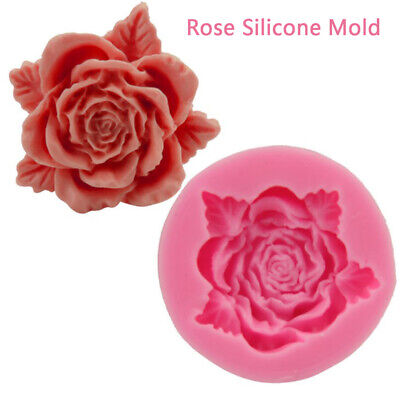 Pastel de silicona Bloom Rose 3D flor fondant molde cupcake caramelo chocolate D.CJ