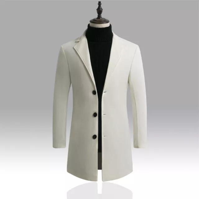 Winter  Slim Fit Windproof Slim-fitting Pure Color Coat Mid-length