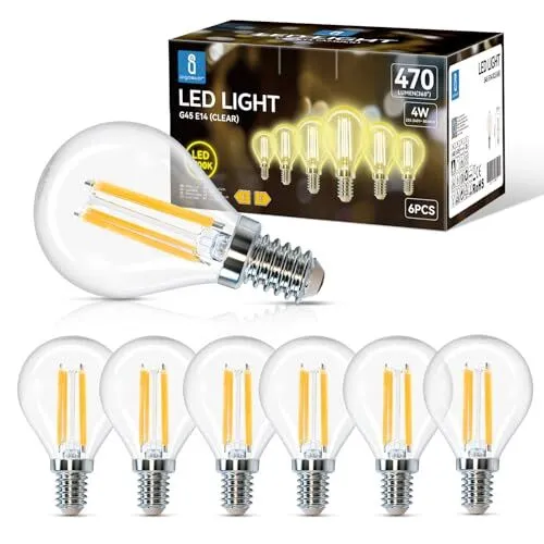 8 ampoules LED E14 bougie - 470 lm - Blanc chaud - Luminea