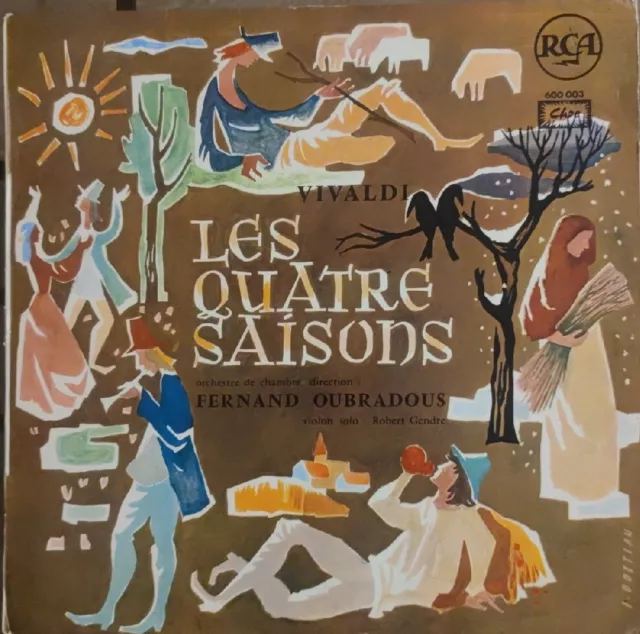 VIVALDI les quatre saisons O.de chambre FERNAND OUBRADOUS violon : ROBERT GENDRE