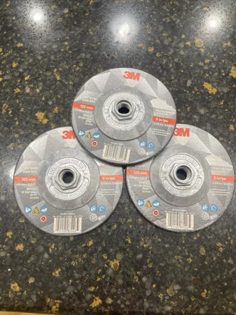 DepressedCenter Grinding Wheel 87446 T27 Quick Change 5x1/4x5/8in-11in  **3 Pack