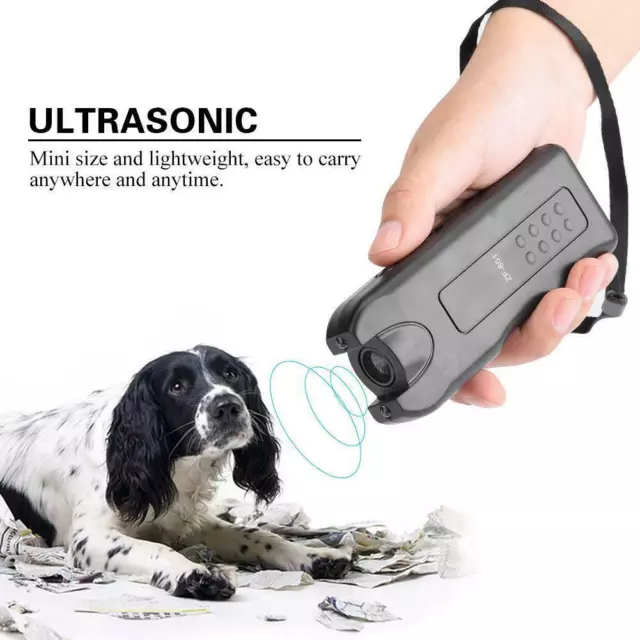130dB Ultrasonic Trainer Pet Dog Repeller Control Anti Bark Device Black Nouveau 3