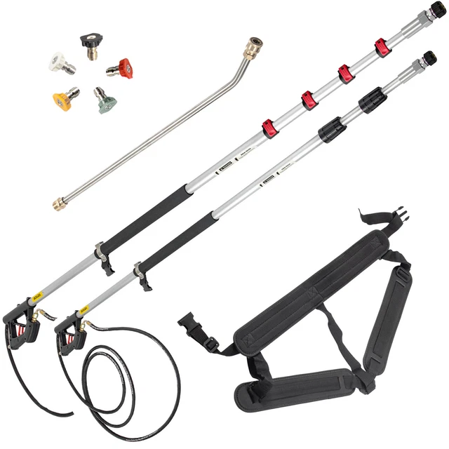 VEVOR Telescoping Washer Telescoping Pressure Wand 18-20 ft 4000PSI w/ 5 Nozzles