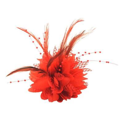 Flor de pluma horquillas de pelo broche corsé novia boda fiesta accesorios para el cabello