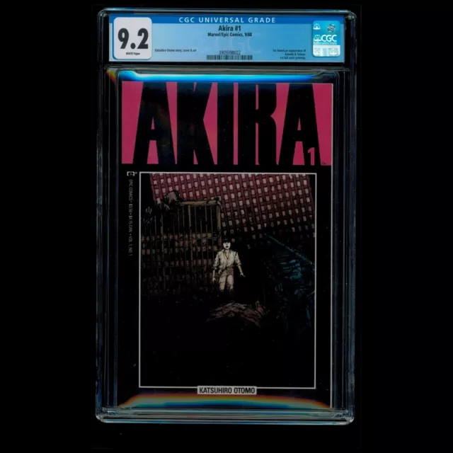 Akira #1 Cgc 9.2 Marvel Epic Comic Otomo Art