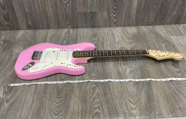 Pink Electric Squire Mini Guitar