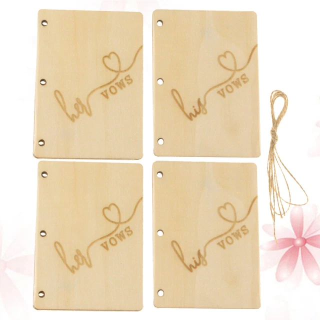 Cuaderno de votos para la boda invitaciones de boda de madera beige