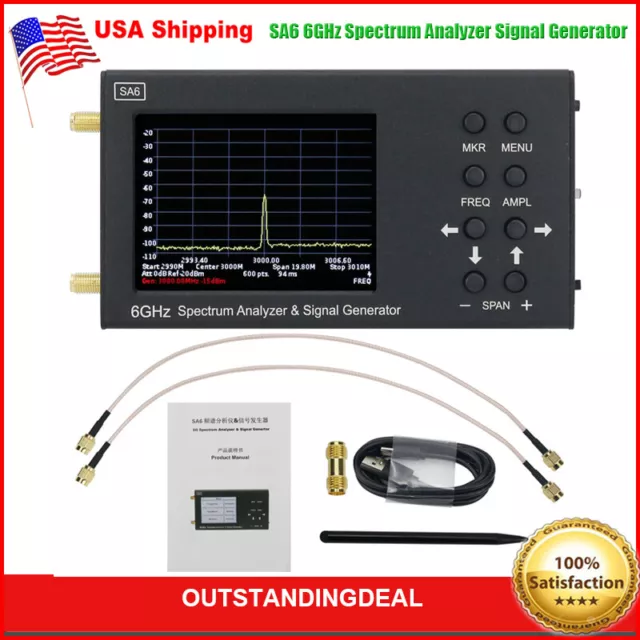 SA6 6GHZ SPECTRUM Analyzer Signal Generator RF Signal Source 35-6200 ...