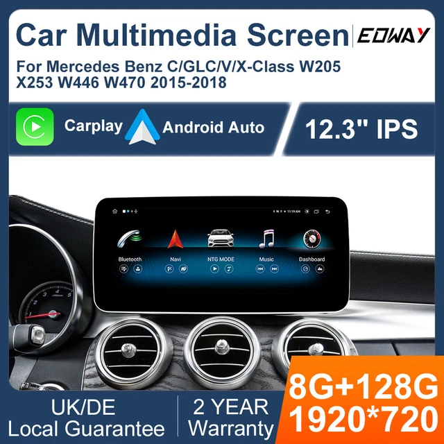 Glc Android Radio MERCEDES BENZ C/GLC/V/X-KLASSE W205 X253 Autoradio DAB Android13 128GB ...