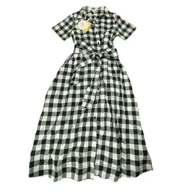 Women's Gingham Button-Front Shirtdress-Lisa Marie Fernandez-Various Sizes-S588+ 2