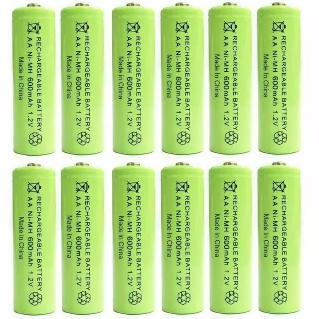 4-20pcs AA Solar Light Batteries Rechargeable NiMH 1.2v 600mAh Battery Lights UK