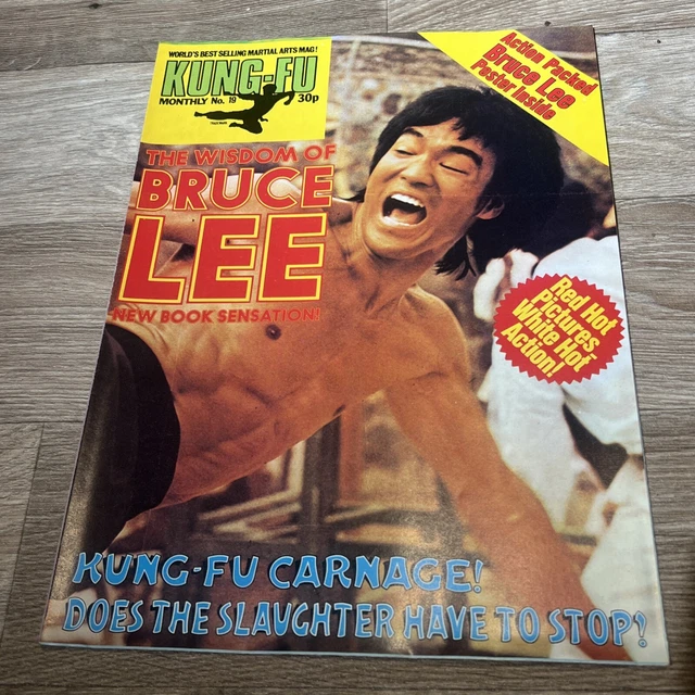 1 POSTER DE MAGAZINE BRUCE LEE KUNG-FU MONTHLY N°19 1976