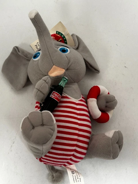 COCA COLA 1993 Elephant Swimsuit Toy Vintage Teddy Bear BNWT