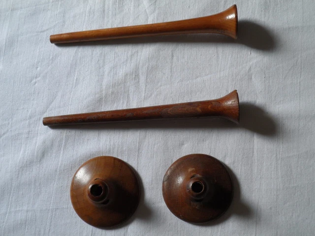 Antique Medical Detachable Monaural Wooden Stethoscope  Two Pieces 3