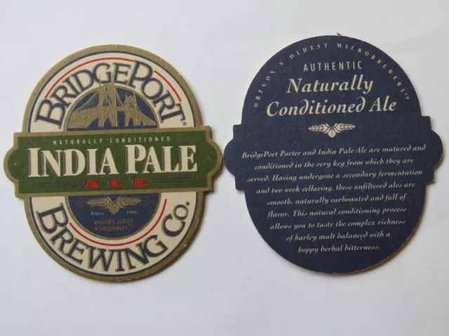 Beer Collectible Coaster ~ BRIDGEPORT Brewing India Pale Ale ~ Brewed Since 1984